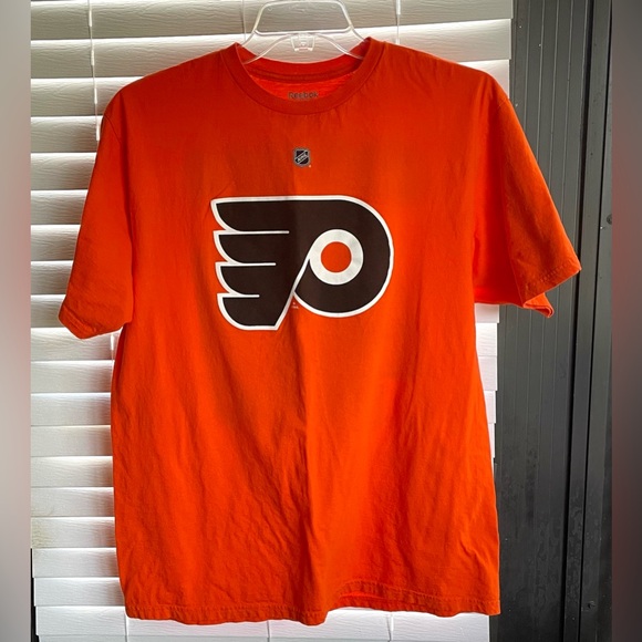 Philadelphia Flyers T-Shirt - Vincent LeCavalier #40 - Men's XL - Orange Reebok - Picture 1 of 8